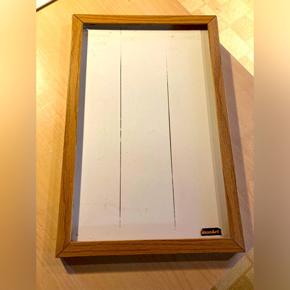 Rose art dry erase boardWooden Frame 17x11 hanging